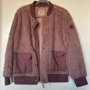 Burton Women’s Pink Fuzzy Jacket size Large